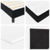 Postel Box Spring s matrací Černá Jednolůžko Samet 3339208