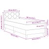 Postel Box Spring s matrací Černá Jednolůžko Samet 3339208