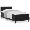 Postel Box Spring s matrací Černá Jednolůžko Samet 3339208