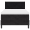 Postel Box Spring s matrací Černá Jednolůžko Samet 3339208