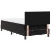 Postel Box Spring s matrací Černá Jednolůžko Samet 3339208