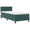 Postel s matrací Box Spring Tmavě zelená Jednolůžko Velur 3339209