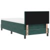 Postel s matrací Box Spring Tmavě zelená Jednolůžko Velur 3339209