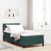 Postel s matrací Box Spring Tmavě zelená Jednolůžko Velur 3339209