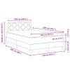 Box Spring Bed s matrací Tmavě šedá 120x200 cm Samet 3339231