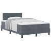 Box Spring Bed s matrací Tmavě šedá 120x200 cm Samet 3339231