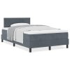 Box Spring Bed s matrací Tmavě šedá 120x200 cm Samet 3339231