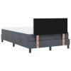 Box Spring Bed s matrací Tmavě šedá 120x200 cm Samet 3339231