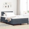 Box Spring Bed s matrací Tmavě šedá 120x200 cm Samet 3339231