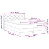 Boxspring postel s matrací tmavě modrá 140x190 cm samet 3339240