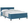 Boxspring postel s matrací tmavě modrá 140x190 cm samet 3339240