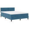 Boxspring postel s matrací tmavě modrá 140x190 cm samet 3339240