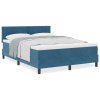 Boxspring postel s matrací tmavě modrá 140x190 cm samet 3339240