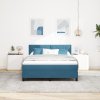 Boxspring postel s matrací tmavě modrá 140x190 cm samet 3339240