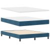 Boxspring postel s matrací tmavě modrá 140x190 cm samet 3339240