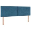 Boxspring postel s matrací tmavě modrá 140x190 cm samet 3339240