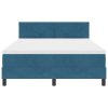 Boxspring postel s matrací tmavě modrá 140x190 cm samet 3339240