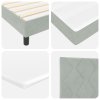 Boxspring postel s matrací Světle šedá 140x200 cm Samet 3339242