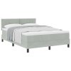 Boxspring postel s matrací Světle šedá 140x200 cm Samet 3339242