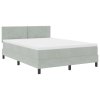 Boxspring postel s matrací Světle šedá 140x200 cm Samet 3339242