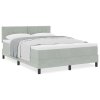 Boxspring postel s matrací Světle šedá 140x200 cm Samet 3339242