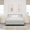 Boxspring postel s matrací Světle šedá 140x200 cm Samet 3339242