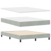 Boxspring postel s matrací Světle šedá 140x200 cm Samet 3339242