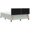 Boxspring postel s matrací Světle šedá 140x200 cm Samet 3339242