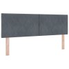 Postel s boxspringem a matrací tmavě šedá 160x200 cm samet 3339249