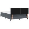 Postel s boxspringem a matrací tmavě šedá 160x200 cm samet 3339249