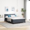 Postel s boxspringem a matrací tmavě šedá 160x200 cm samet 3339249