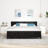 Boxspring postel s matrací černá super king samet 3339256