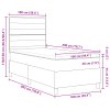 Postel s boxspringem a matrací Tmavě šedá 100x200 cm Tkanina 3339288