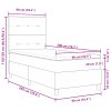 Postel s box springem s matrací Tmavě šedá 90x200 cm Tkanina 3339358