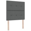 Postel s box springem s matrací Tmavě šedá 90x200 cm Tkanina 3339358