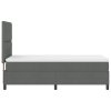 Postel s box springem s matrací Tmavě šedá 90x200 cm Tkanina 3339358