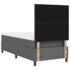 Postel s box springem s matrací Tmavě šedá 90x200 cm Tkanina 3339358