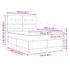 Postel s box springem a matrací tmavě šedá 160x200 cm tkanina 3339400