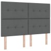 Postel s box springem a matrací tmavě šedá 160x200 cm tkanina 3339400