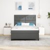 Postel s box springem a matrací tmavě šedá 160x200 cm tkanina 3339400