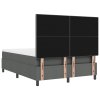 Postel s box springem a matrací tmavě šedá 160x200 cm tkanina 3339400