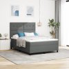 Postel s box springem a matrací tmavě šedá 160x200 cm tkanina 3339400
