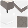 Postel s boxspringem s matrací taupe 140x190 cm tkanina 3339466