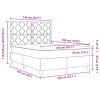 Postel s boxspringem s matrací taupe 140x190 cm tkanina 3339466