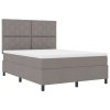 Postel s boxspringem s matrací taupe 140x190 cm tkanina 3339466