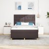 Boxspring postel s matrací Tmavě hnědá 140x190 cm Textil 3339619