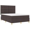 Boxspring postel s matrací Tmavě hnědá 140x190 cm Textil 3339619