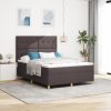 Boxspring postel s matrací Tmavě hnědá 140x190 cm Textil 3339619