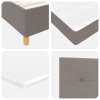 Postel s boxspringem a matrací taupe 140x190 cm textilie 3339620