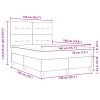 Postel s boxspringem a matrací taupe 140x190 cm textilie 3339620